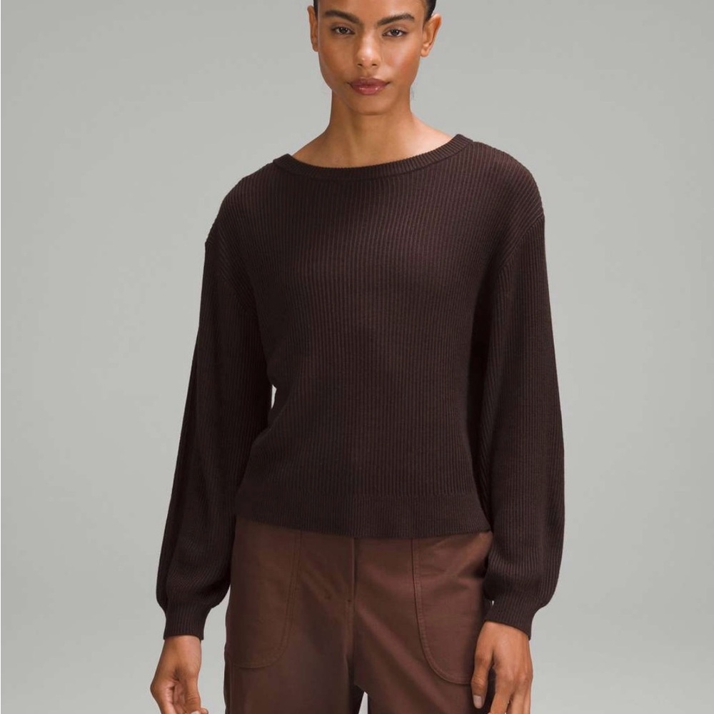 Lululemon Reversible Crossover Sweater in Espresso